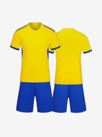 イエローメンズ アクティブウェア 大人用 カラーブロック カスタマイズ フットボール ジャージ