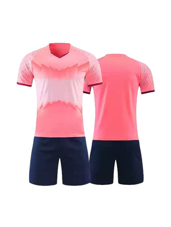 ピンクユニセックス スポーツウェア 半袖 タイダイ カスタマイズ フットボール ジャージ