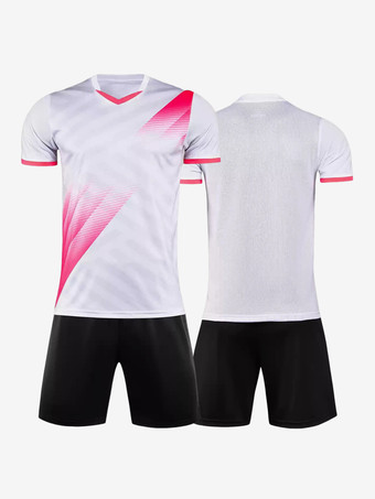 ホワイト ユニセックス アクティブウェア 半袖 タイダイ カスタマイズ フットボール ジャージ