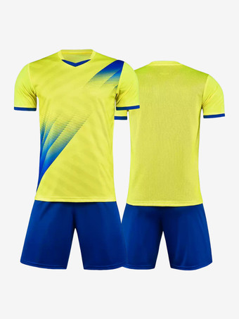 イエローユニセックス アクティブウェア 半袖 タイダイ カスタマイズ フットボール ジャージ