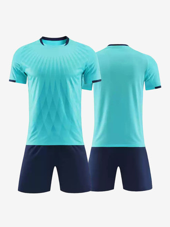 グリーン ユニセックス アクティブウェア 半袖 カスタマイズ フットボール ジャージ