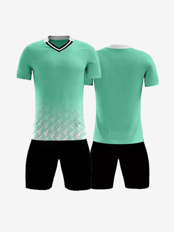 ライトグリーン メンズ スポーツウェア タイダイ Vネック 半袖 カスタマイズ フットボール ジャージ