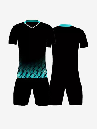ブラック メンズ スポーツウェア タイダイ Vネック 半袖 カスタマイズ フットボール ジャージ