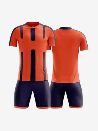 ブリックレッドメンズ アクティブウェア ストライプ 半袖 カスタマイズ フットボール ジャージ