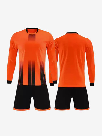 オレンジメンズ 長袖 タイダイ カスタマイズ フットボール ジャージ アクティブウェア