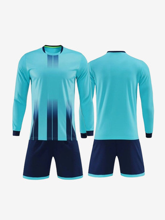 ライトスカイブルーメンズ 長袖 タイダイ カスタマイズ フットボール ジャージ アクティブウェア