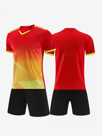 レッド メンズ アクティブウェア 半袖 タイダイ カスタマイズ フットボール ジャージ