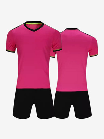 ローズレッドメンズ アクティブウェア 半袖 パッチワーク カスタマイズ フットボール ジャージ