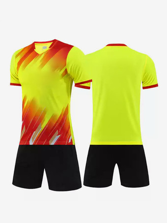 イエローメンズ アクティブウェア 半袖 プリント カスタマイズ フットボール ジャージ