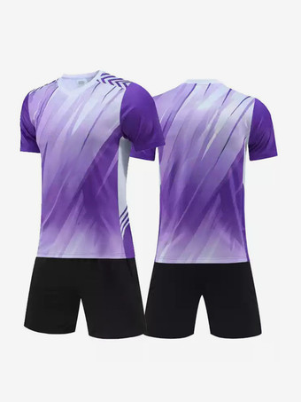 パープル メンズ アクティブウェア 半袖 タイダイプリント カスタマイズ フットボール ジャージ