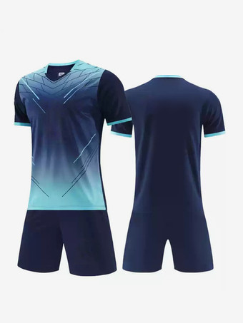 ロイヤルブルーメンズ半袖タイダイプリントカスタマイズフットボールジャージ