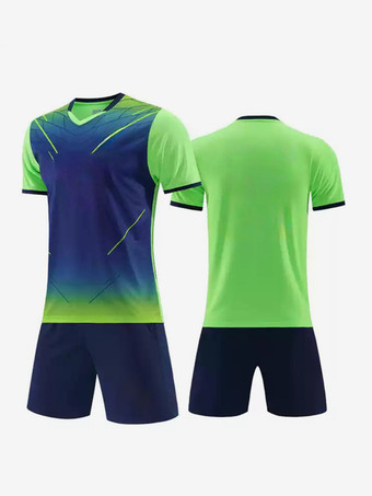 グリーン メンズ半袖タイダイプリントカスタマイズフットボールジャージ