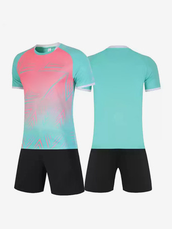 ライトスカイブルーメンズ カスタマイズ フットボール ジャージ カジュアル 半袖 スポーツウェア