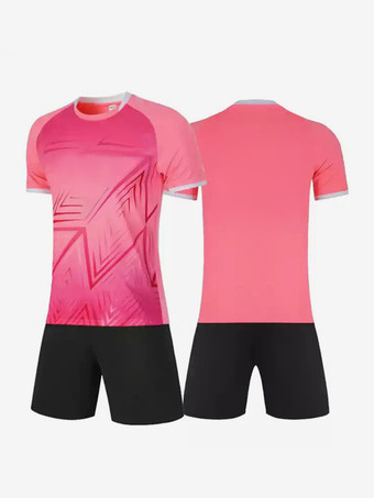 ピンクメンズ カスタマイズ フットボール ジャージ カジュアル 半袖 スポーツウェア