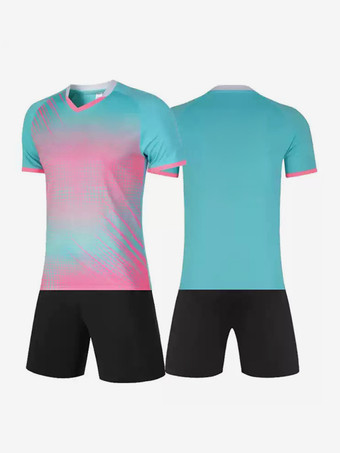 ライトスカイブルーメンズ カスタマイズ フットボール ジャージ 半袖 アクティブウェア