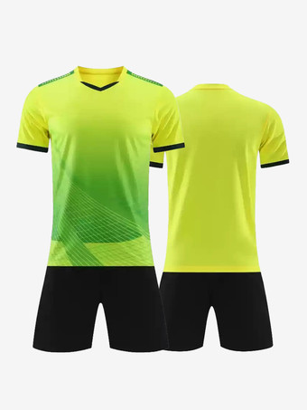 イエローメンズ カスタマイズ フットボール ジャージ V ネック 半袖 アクティブウェア