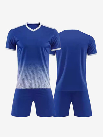 ロイヤルブルーメンズ タイダイ カスタマイズ フットボール ジャージ V ネック 半袖 アクティブウェア