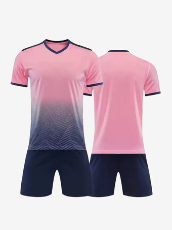 ピンクメンズ タイダイ カスタマイズ フットボール ジャージ V ネック 半袖 アクティブウェア