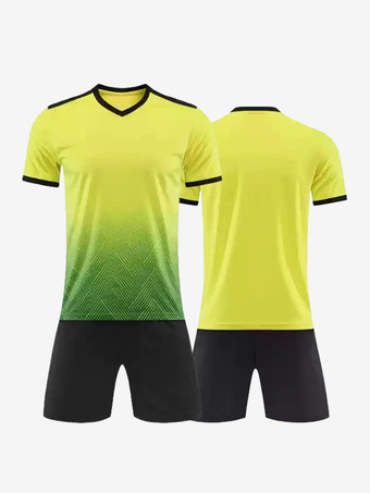 イエローメンズ タイダイ カスタマイズ フットボール ジャージ V ネック 半袖 アクティブウェア