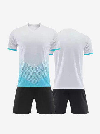 ホワイト メンズ タイダイ カスタマイズ フットボール ジャージ ラウンドネック 半袖 アクティブウェア