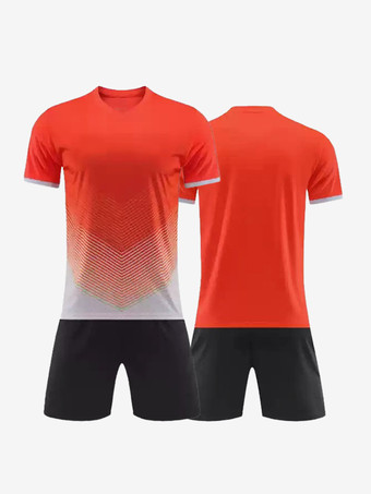 オレンジ メンズ タイダイ カスタマイズ フットボール ジャージ ラウンドネック 半袖 アクティブウェア