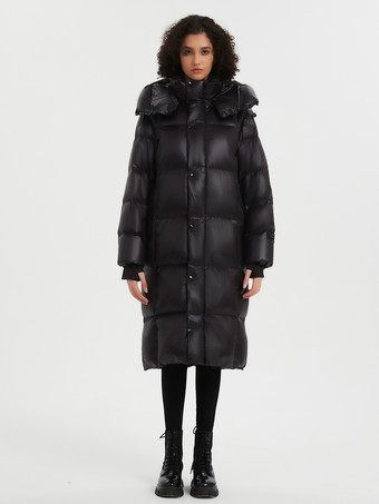 ブラック レディース ダウンジャケット ダックダウン