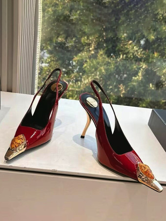 レディースハイヒール 特殊形状ヒールパンプス 特許PUアッパー