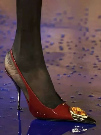 レディースハイヒール 特殊形状ヒールパンプス 特許PUアッパー