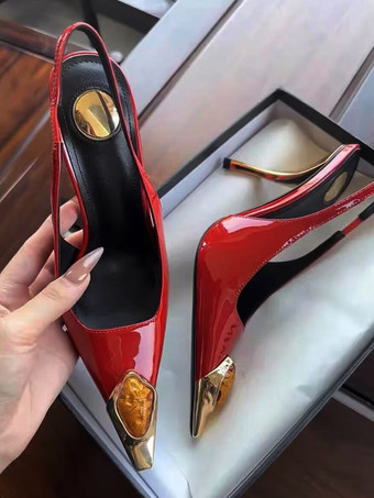 レディースハイヒール 特殊形状ヒールパンプス 特許PUアッパー