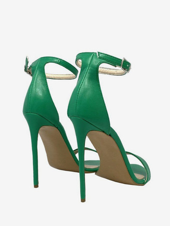 Sandales à talons pour femmes chaussures à bout ouvert avec bride à la cheville et motif zèbre