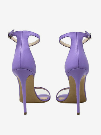 Sandales à talons pour femmes chaussures à bout ouvert avec bride à la cheville et motif zèbre