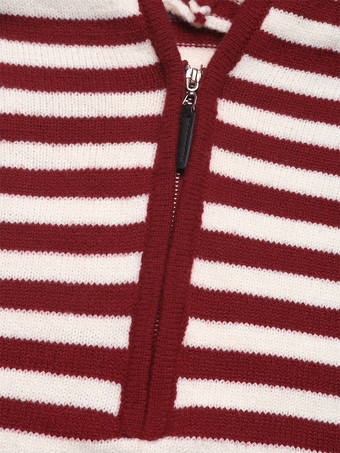 女性用パーカー バーガンディ 長袖 ツートンチェーン アクリル フード付き スウェットシャツ