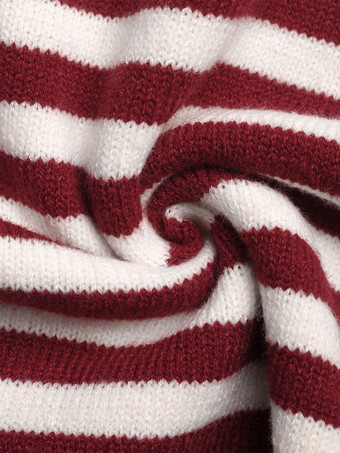 女性用パーカー バーガンディ 長袖 ツートンチェーン アクリル フード付き スウェットシャツ