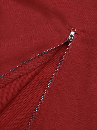 レディース プルオーバー 赤いリボン クリスマス柄 ジュエルネック 長袖 レイヤード ポリエステル セーター