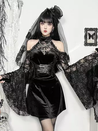 Gothic BIGフーディ Black Oversized Black Gothic Hoodie - Harajuku Retro Aesthetic