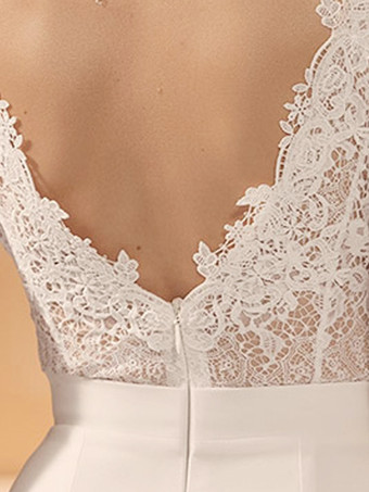 ショートウェディングドレス ジュエルネック ショートスリーブ ショート丈ブライダルドレス