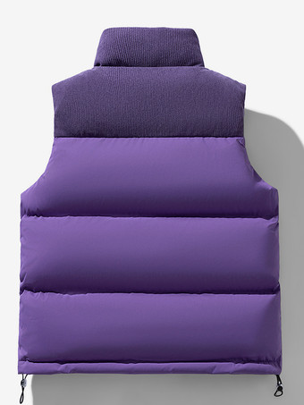 メンズ パファーベスト アウトドア スタンドカラー ノースリーブ パッド入りベスト コート