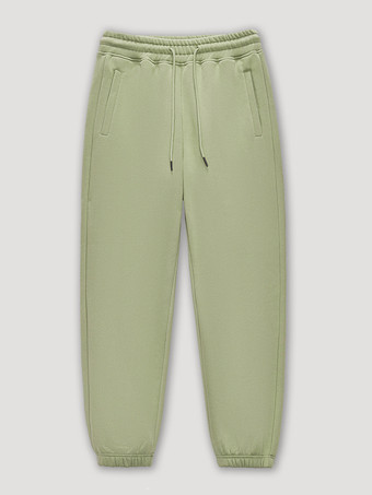 セージグリーンメンズ フリース スウェットパンツ カジュアル 吸湿発散性 通気性 ズボン