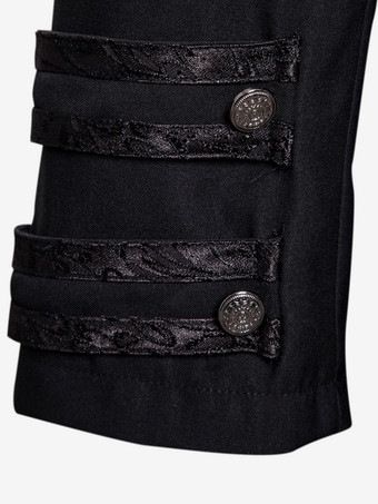 Giacca retrò a maniche lunghe in stile coda di pesce da uomo nera