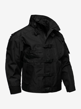 ブラック メンズジャケット カジュアル 長袖 アウトドア ミリタリージャケット