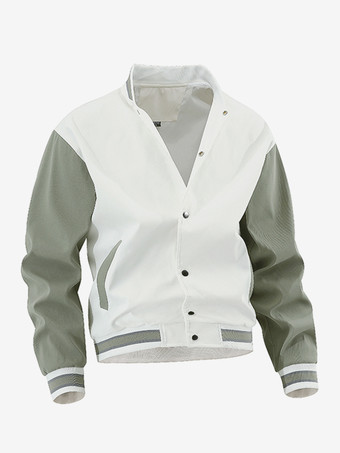 メンズ バーシティ ジャケット プラスサイズ カジュアル 長袖 ゆったり カーディガン ベースボール ジャケット