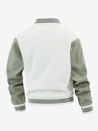 メンズ バーシティ ジャケット プラスサイズ カジュアル 長袖 ゆったり カーディガン ベースボール ジャケット