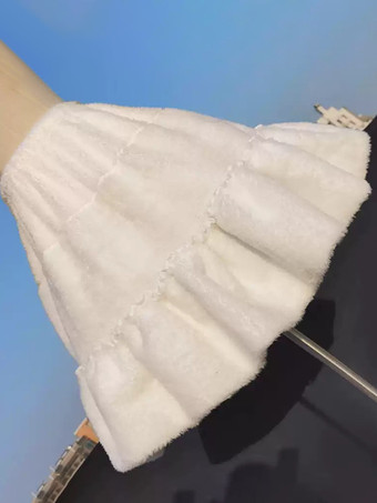 ロココ風ロリータペチコート ポリエステルフリル ホワイトロリータスカート