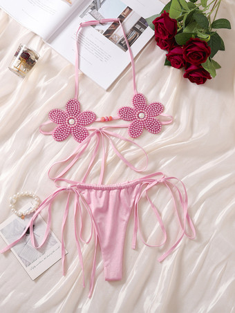 セクシーランジェリー 2ピース オレンジ 大人用ブラ パンティセット