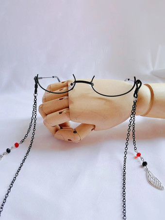 ブラック ゴシックロリータアクセサリーブラックチェーンアクセサリーメタルその他