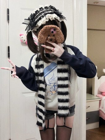 ゴシックロリータアクセサリー黒リボンレース帽子ポリエステルその他