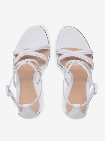 レディースヒールサンダル ラウンドトゥ スティレットヒールサンダル