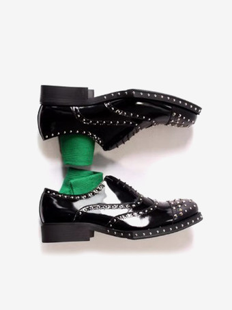 男性用ドレスシューズ スタイリッシュなラウンドトゥ 牛革