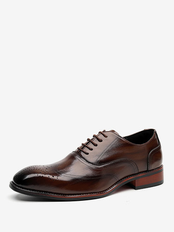 ブラウン メンズドレスシューズ 素敵なラウンドトゥ ストラップ調節可能 PUレザー