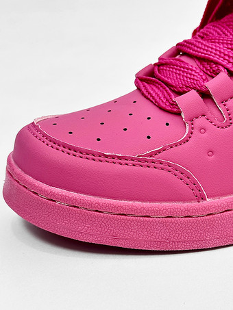 ローズ PUレザー ラウンドトゥ フラット(<1") レディース スニーカー カジュアルシューズ